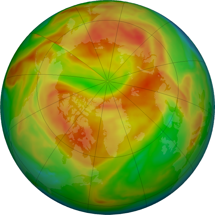 Arctic ozone map for 20 April 2017